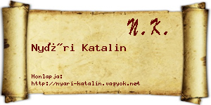Nyári Katalin névjegykártya